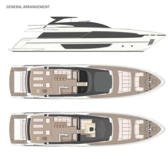 a collage of photos of a building aboard IRON GRYPHON Yacht for Sale