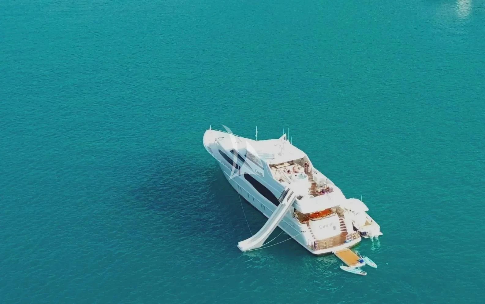 a boat in the water aboard CAMILLE Yacht for Sale