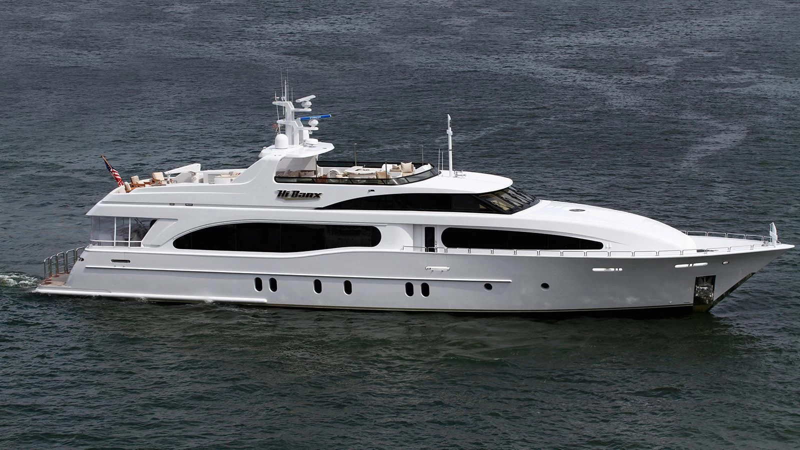 a white yacht in the water aboard CAMILLE Yacht for Sale