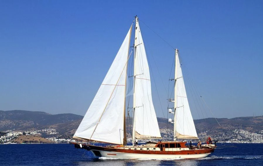 a sailboat on the water aboard ESTRELLA DE MAR Yacht for Sale