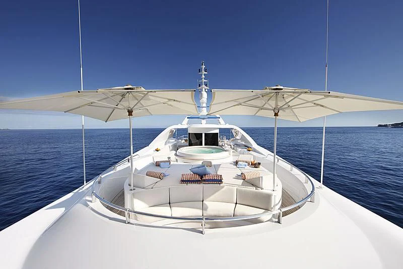 a boat on the water aboard LA BLANCA Yacht for Sale