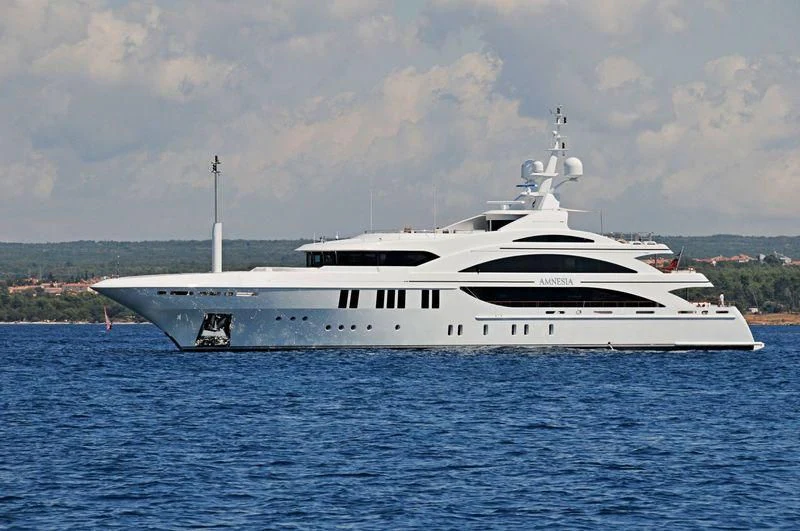 a white yacht in the water aboard LA BLANCA Yacht for Sale