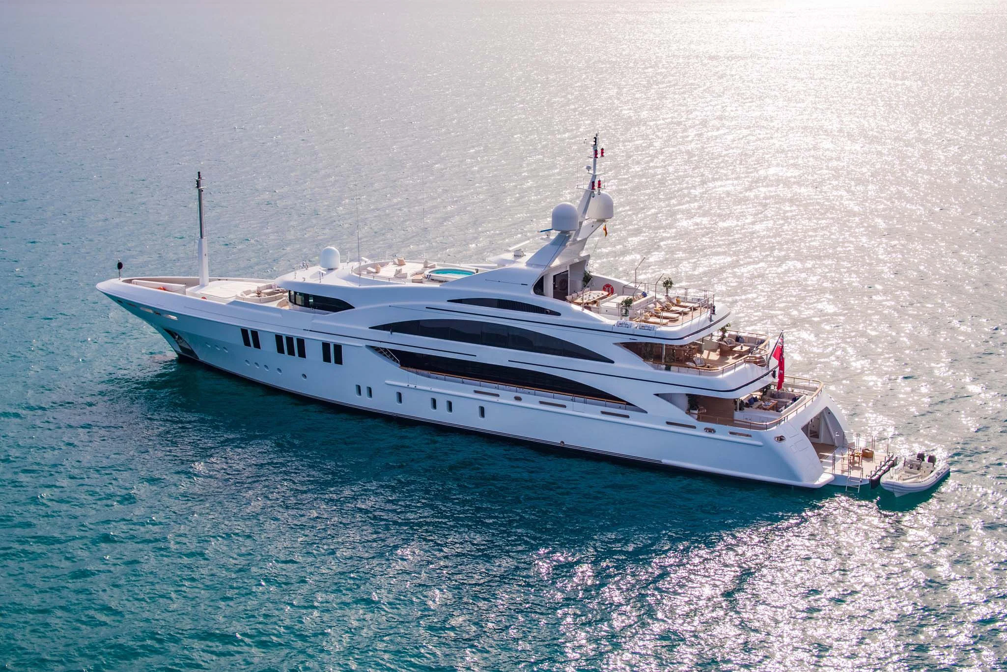 a boat in the water aboard LA BLANCA Yacht for Sale