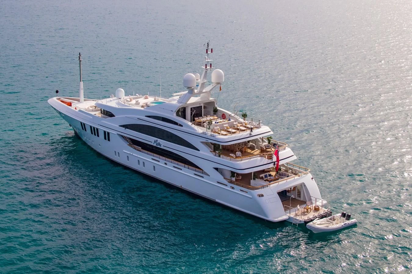 a boat in the water aboard LA BLANCA Yacht for Sale
