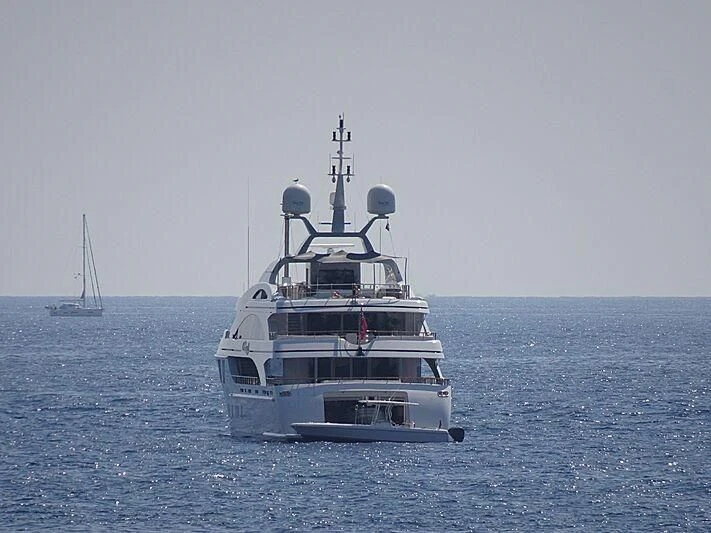 a boat in the water aboard LA BLANCA Yacht for Sale