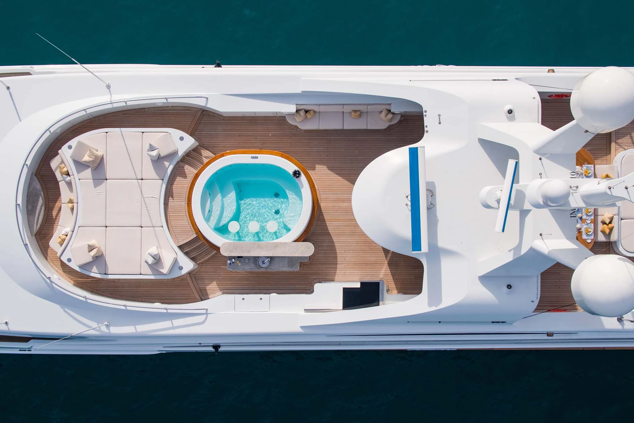 a model of a space ship aboard LA BLANCA Yacht for Sale