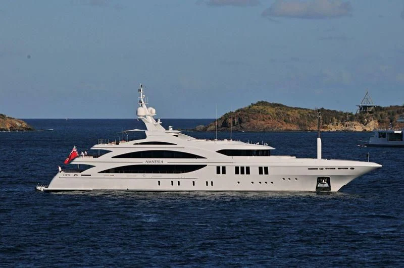 a white yacht in the water aboard LA BLANCA Yacht for Sale