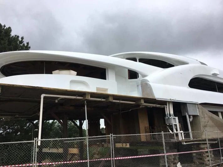 a white boat with a metal railing aboard SENSATION YACHTS SY32 Yacht for Sale