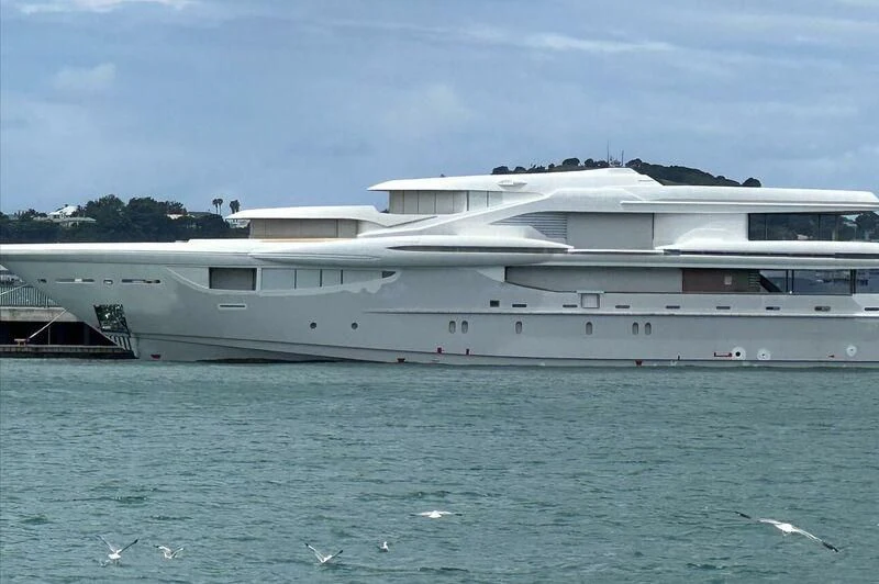 a large white boat in the water aboard SENSATION YACHTS SY32 Yacht for Sale