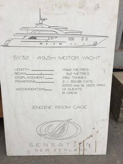 text, letter aboard SENSATION YACHTS SY32 Yacht for Sale