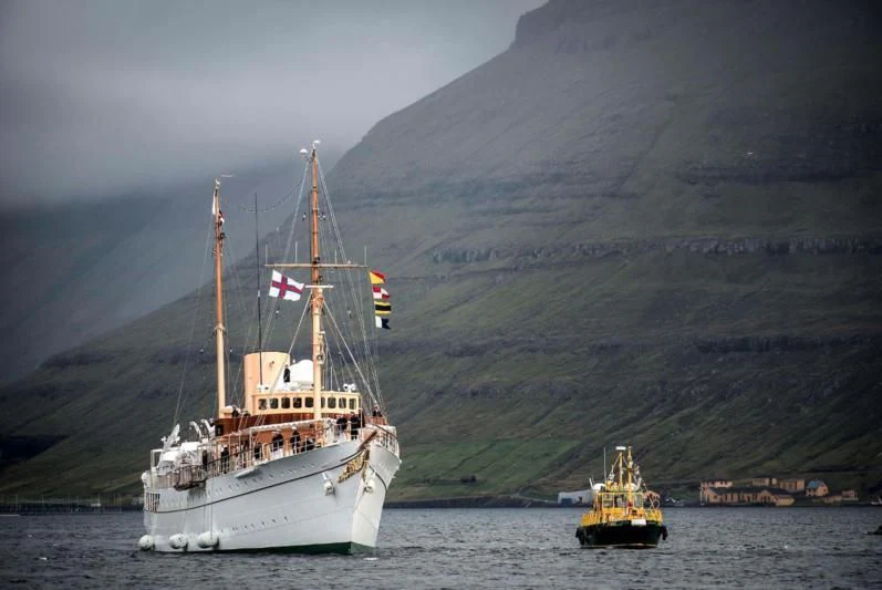 a boat sailing in the sea aboard DANNEBROG Yacht for Sale