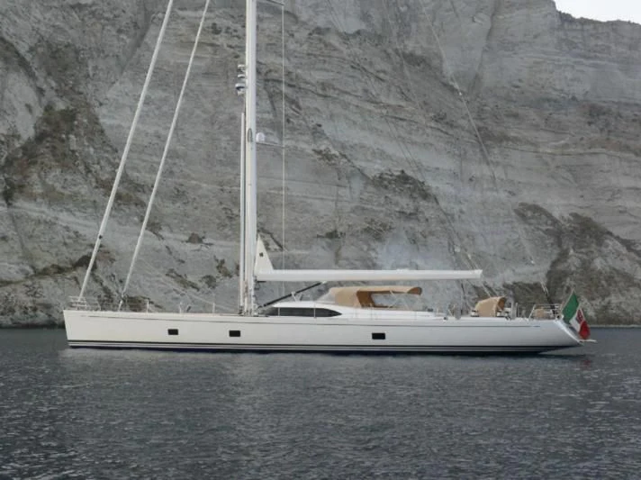 a boat sailing on the water aboard STARFALL Yacht for Sale