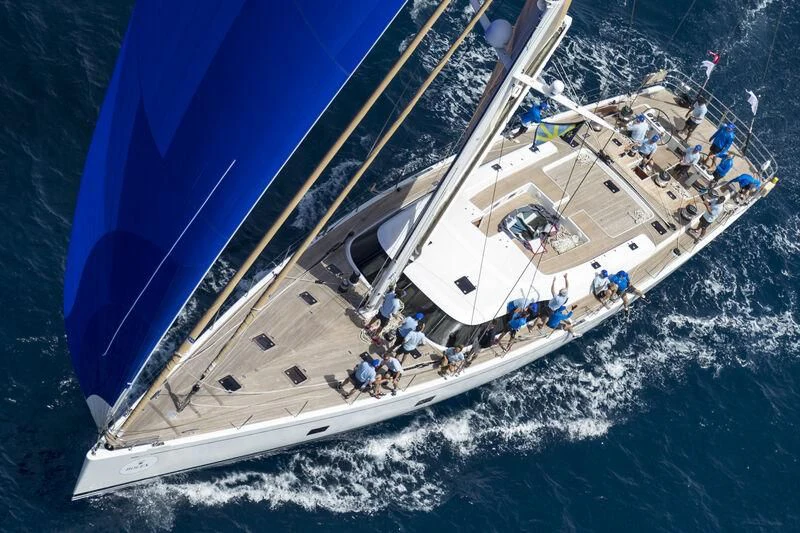 a boat on the water aboard STARFALL Yacht for Sale
