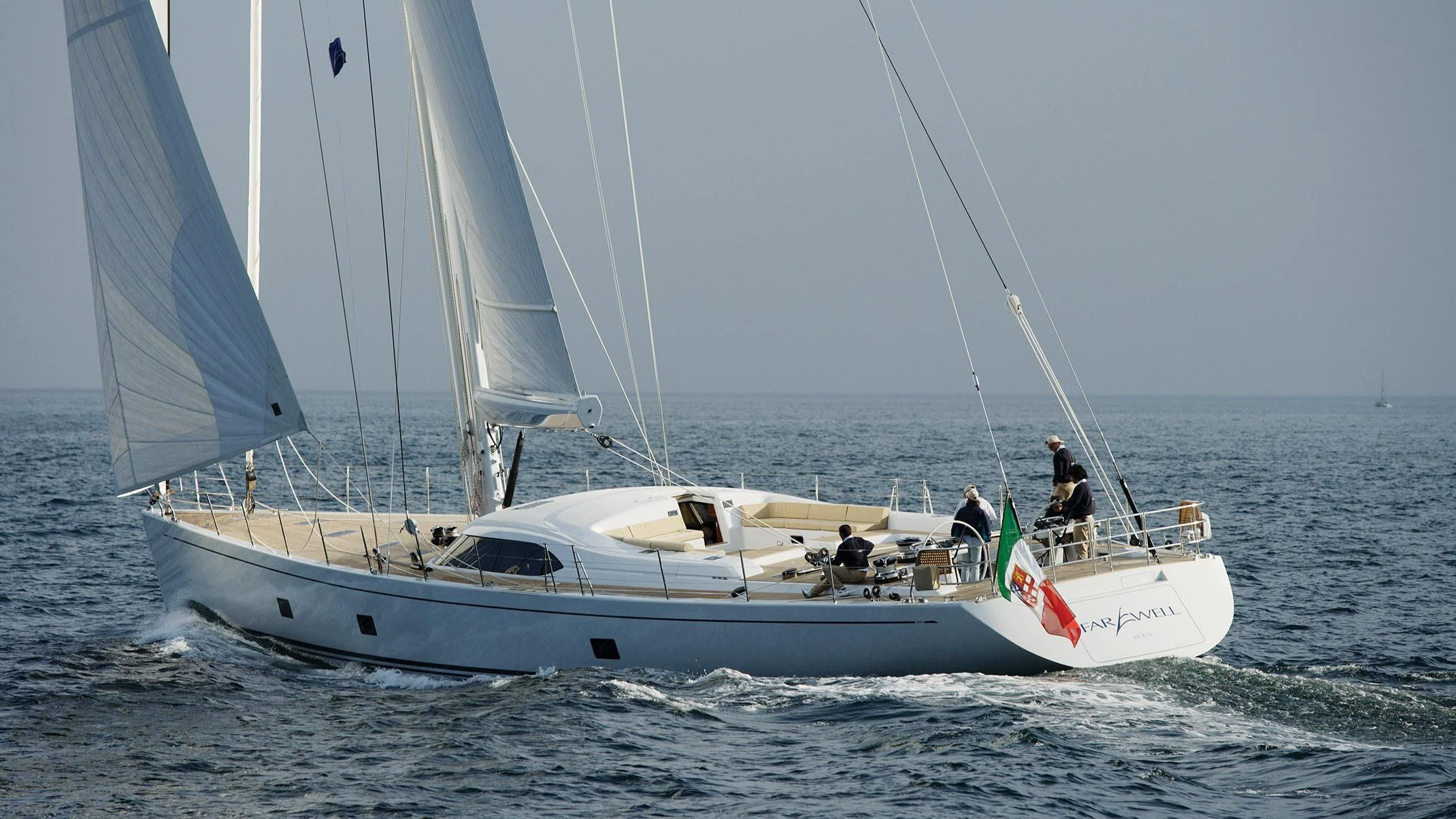 a sailboat on the water aboard STARFALL Yacht for Sale