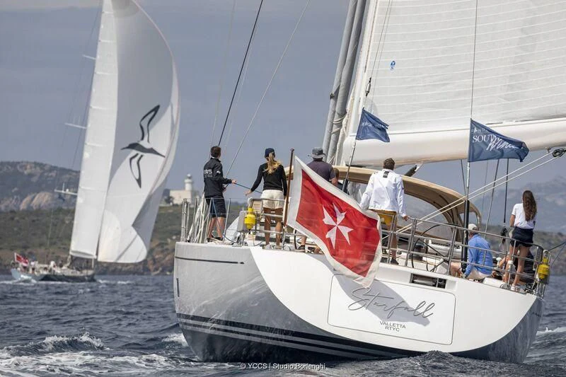 a group of people on a sailboat aboard STARFALL Yacht for Sale