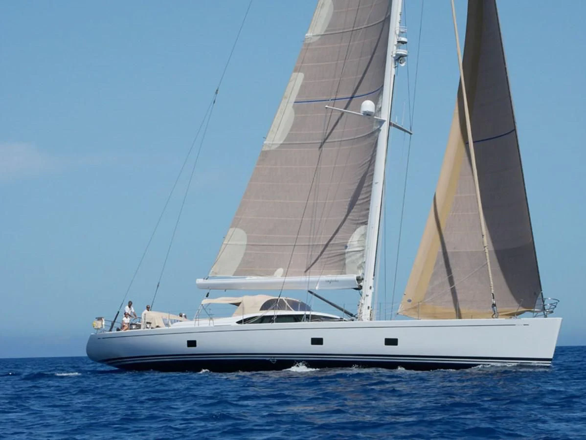 a sailboat on the water aboard STARFALL Yacht for Sale