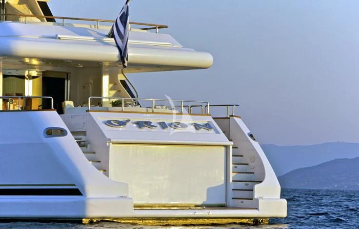 a boat on the water aboard O'RION Yacht for Charter