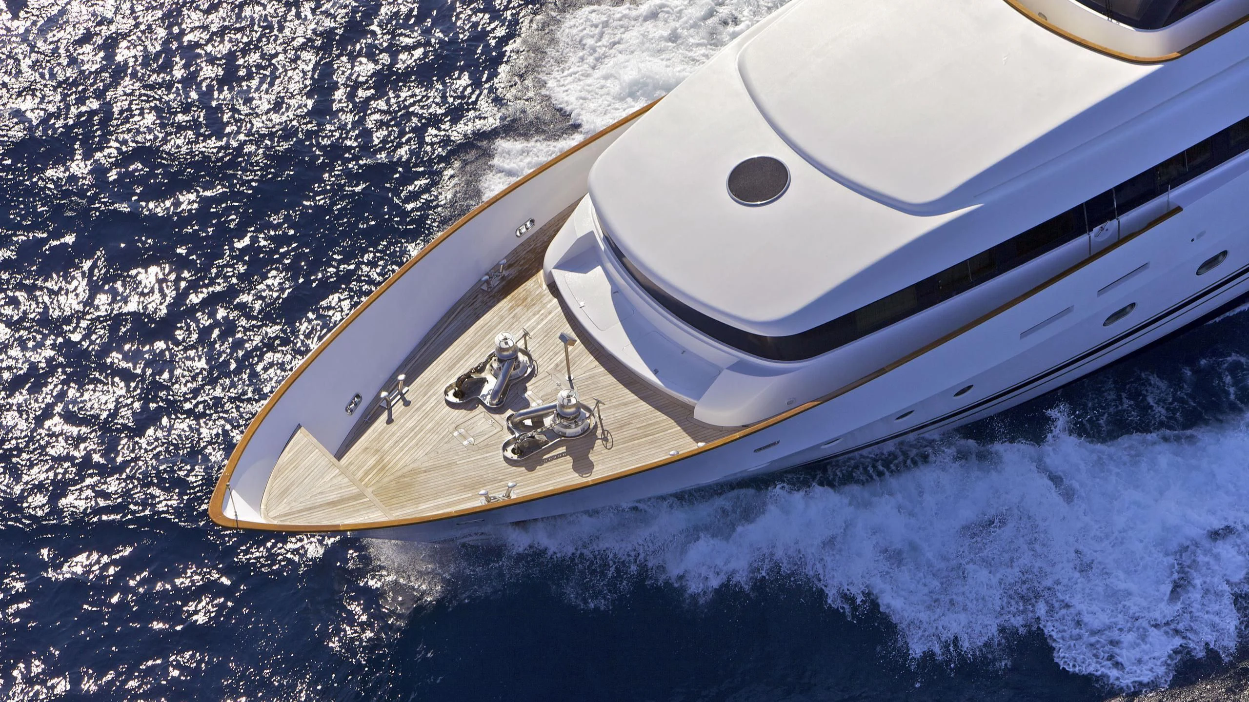 a white boat on the water aboard O'RION Yacht for Charter