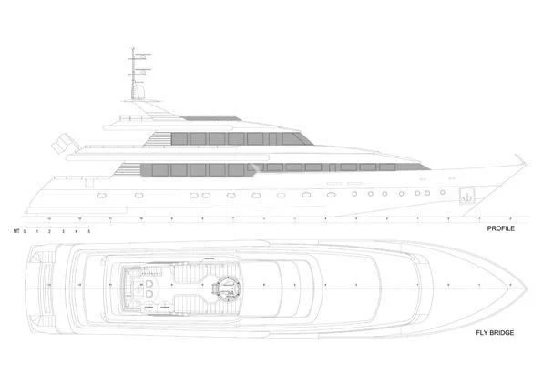 diagram, engineering drawing aboard O'RION Yacht for Charter