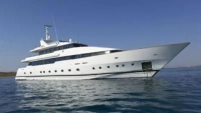 a large white ship aboard O'RION Yacht for Charter
