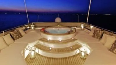 a circular object with a round object on it aboard O'RION Yacht for Charter