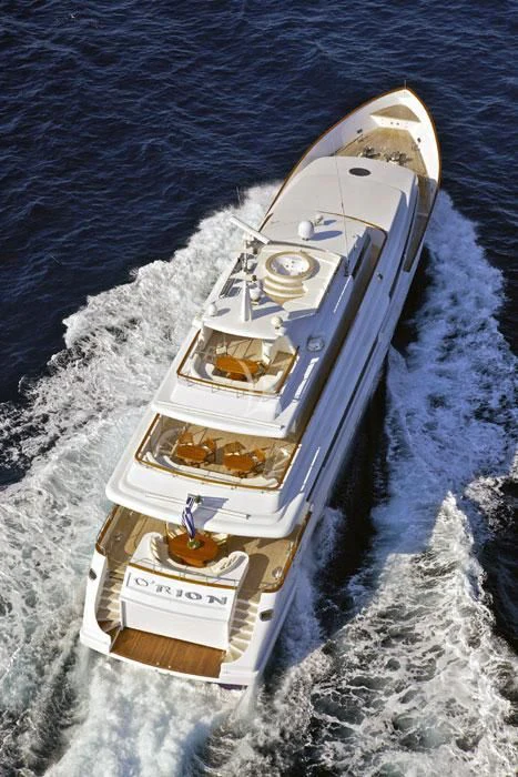 a ship in the water aboard O'RION Yacht for Charter