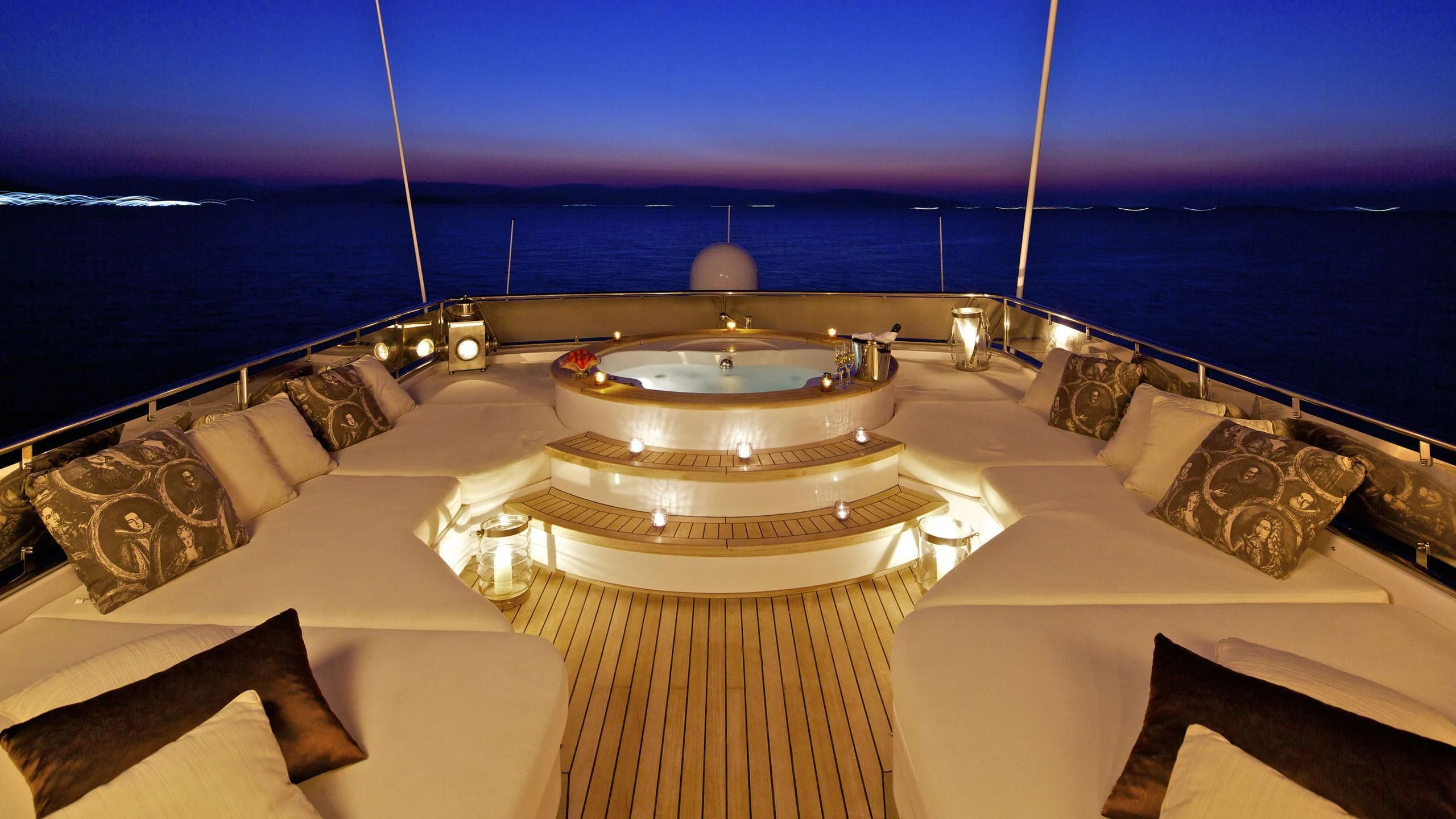 a large luxury yacht aboard O'RION Yacht for Charter