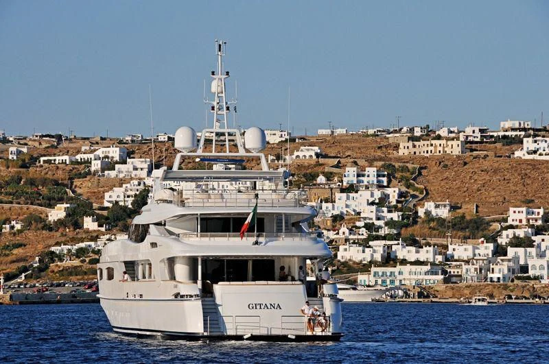 a boat in the water aboard BLANCA Yacht for Sale