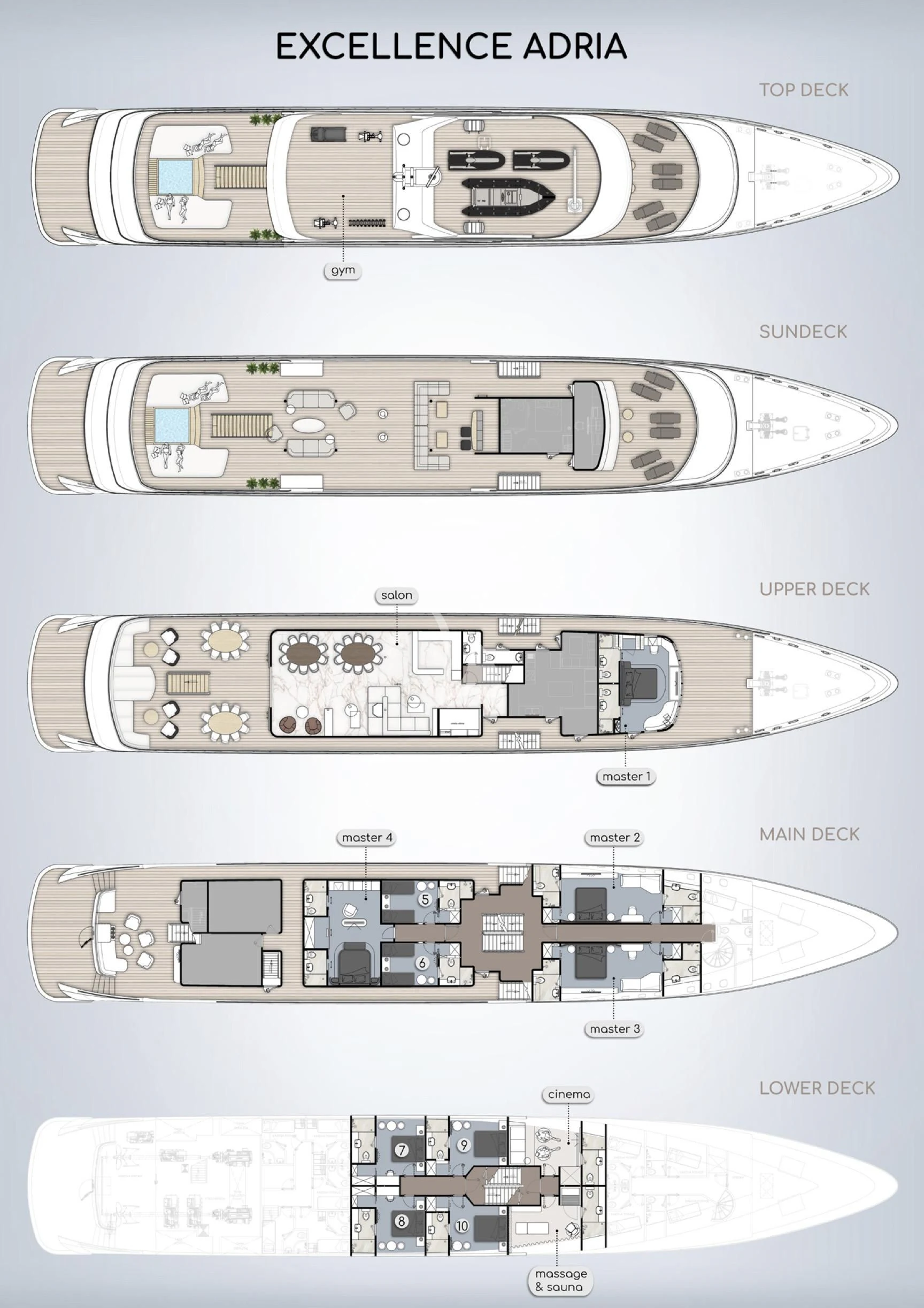 diagram, engineering drawing aboard AETERNA Yacht for Sale