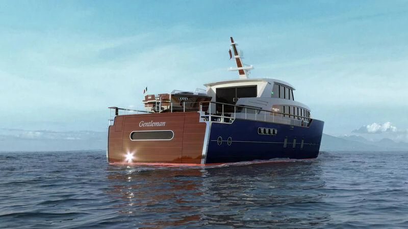 a boat on the water aboard PICCHIOTTI GENTLEMAN YACHT 24M/01 Yacht for Sale