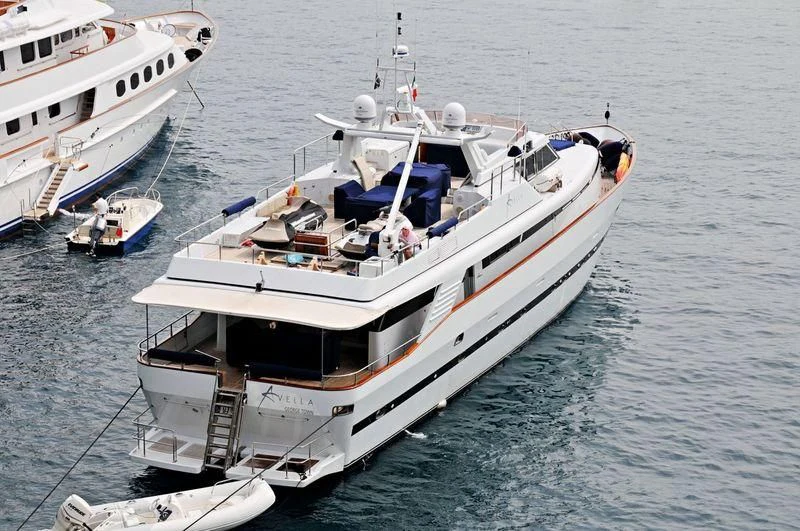 a boat in the water aboard AVELLA Yacht for Sale