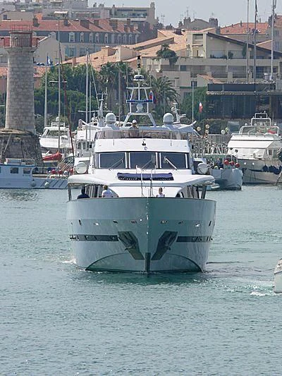 a boat in the water aboard AVELLA Yacht for Sale