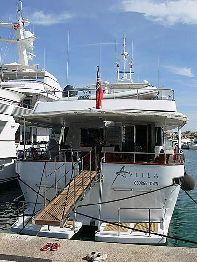 a boat on the water aboard AVELLA Yacht for Sale