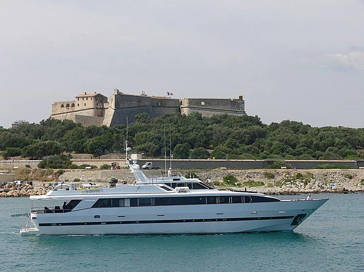 a boat in the water aboard AVELLA Yacht for Sale