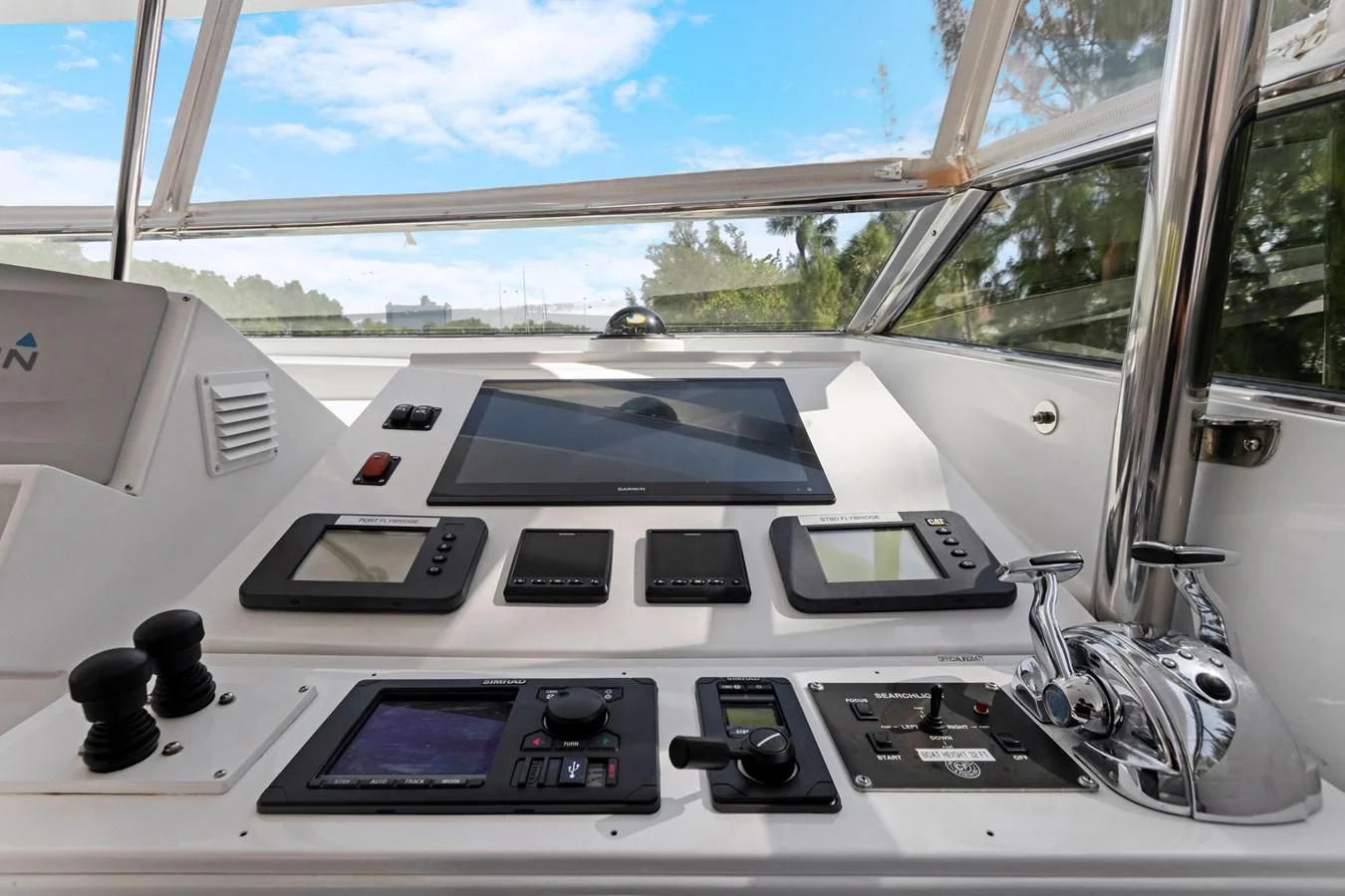 inside of a white car aboard MARY KATHLENE Yacht for Sale