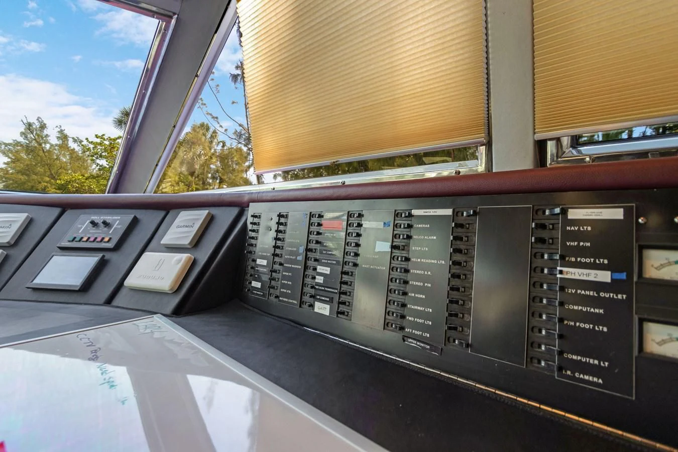 a close-up of a computer aboard MARY KATHLENE Yacht for Sale