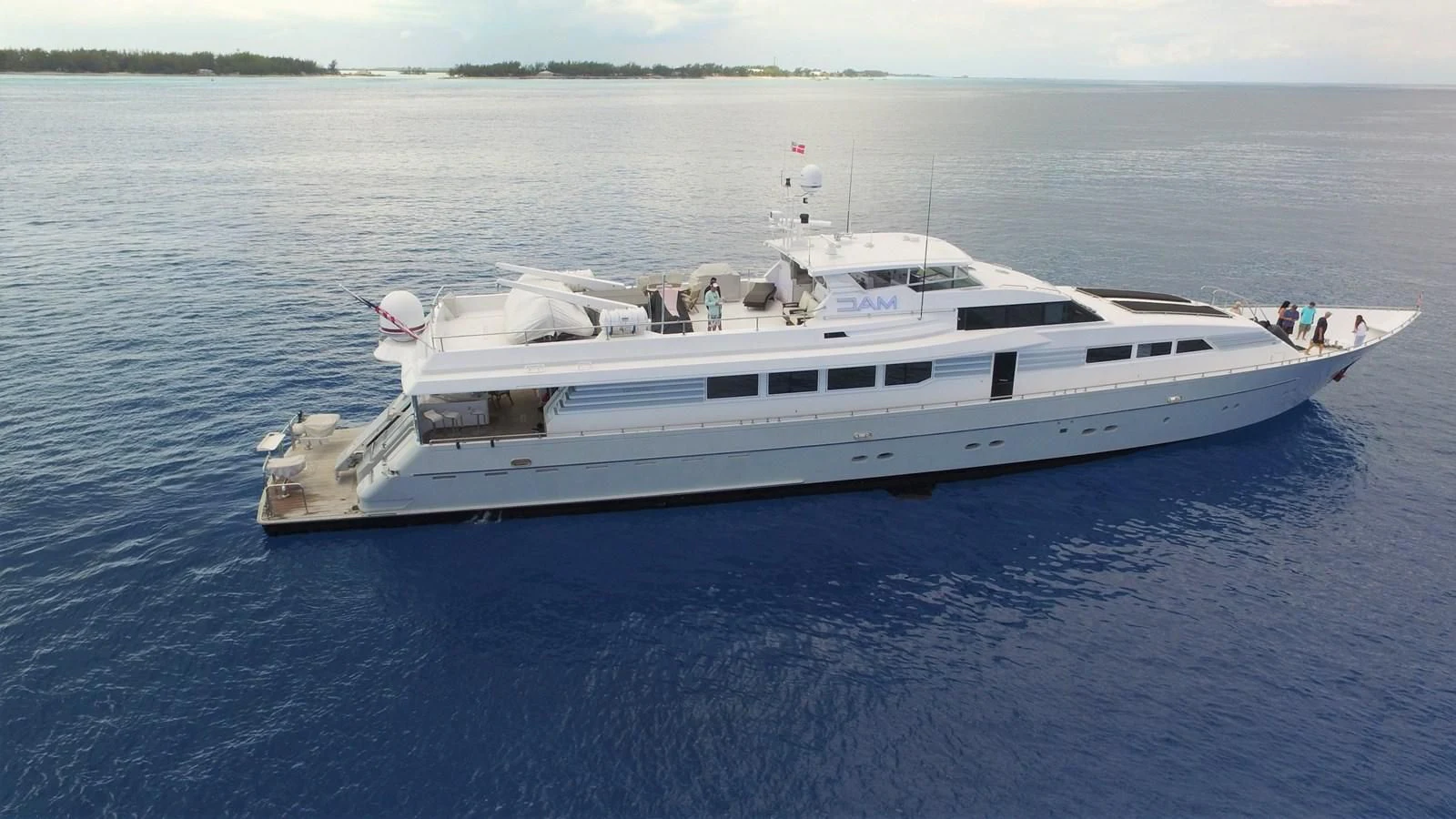 a boat in the water aboard MARY KATHLENE Yacht for Sale