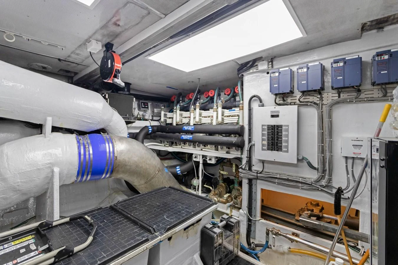 a close-up of a machine aboard MARY KATHLENE Yacht for Sale