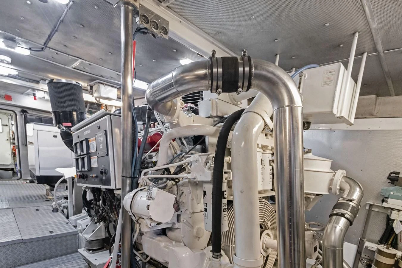 a large machine in a room aboard MARY KATHLENE Yacht for Sale