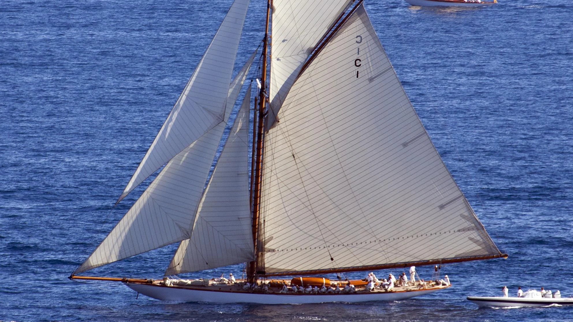 a sailboat on the water aboard TUIGA Yacht for Sale