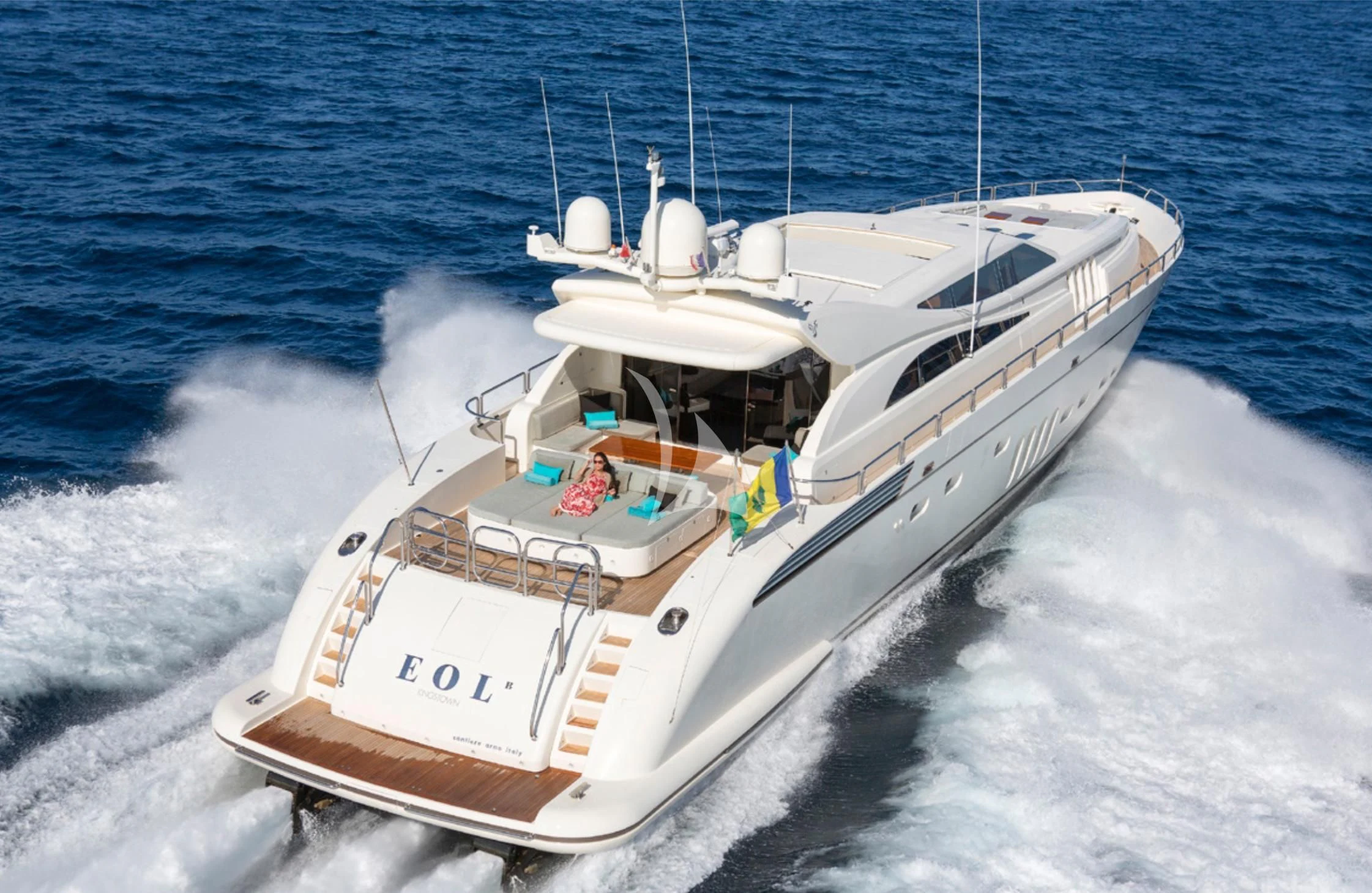 a boat on the water aboard EOL B Yacht for Sale