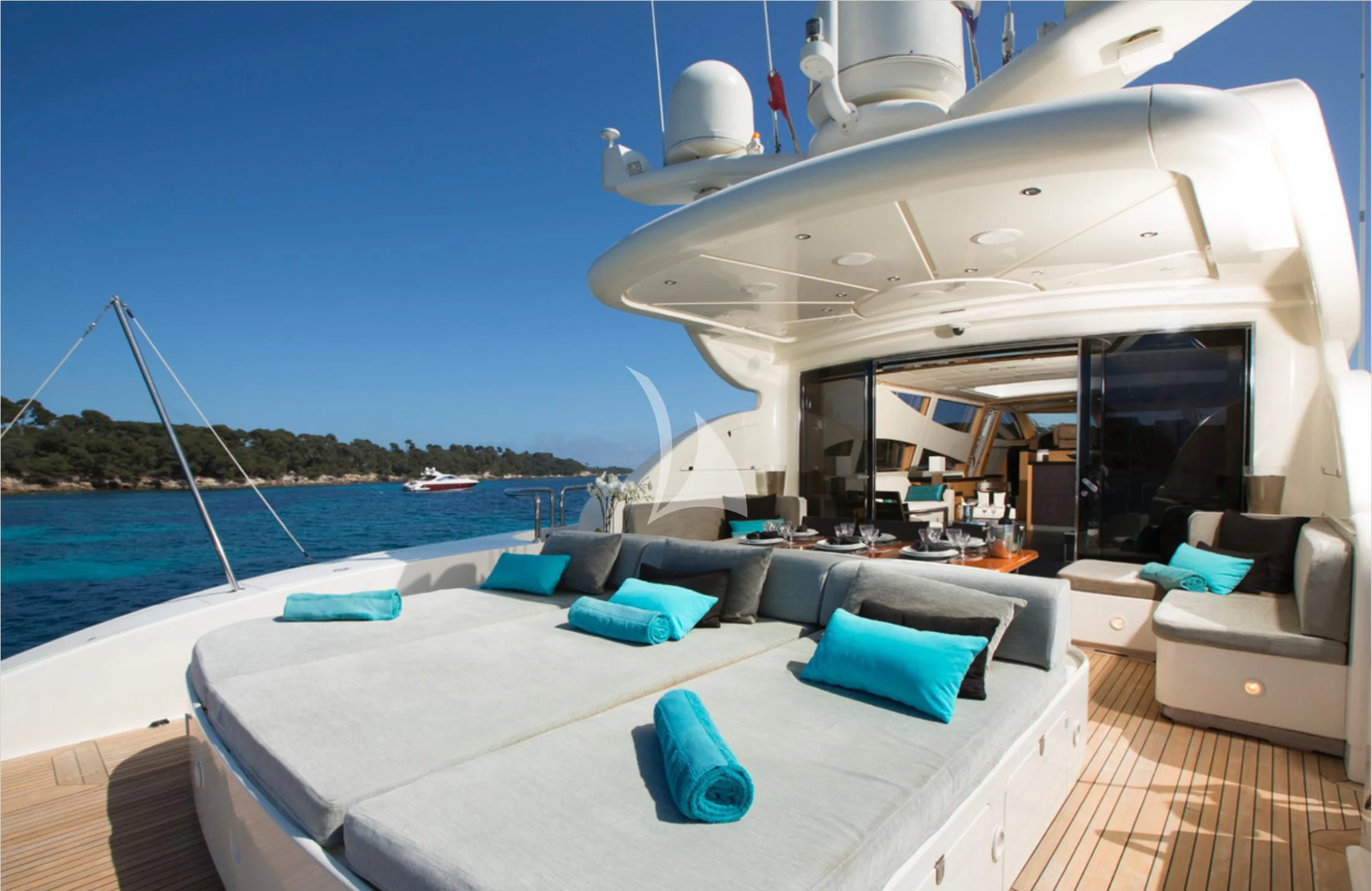 a boat on the water aboard EOL B Yacht for Sale
