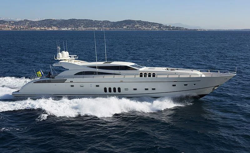 a boat on the water aboard EOL B Yacht for Sale