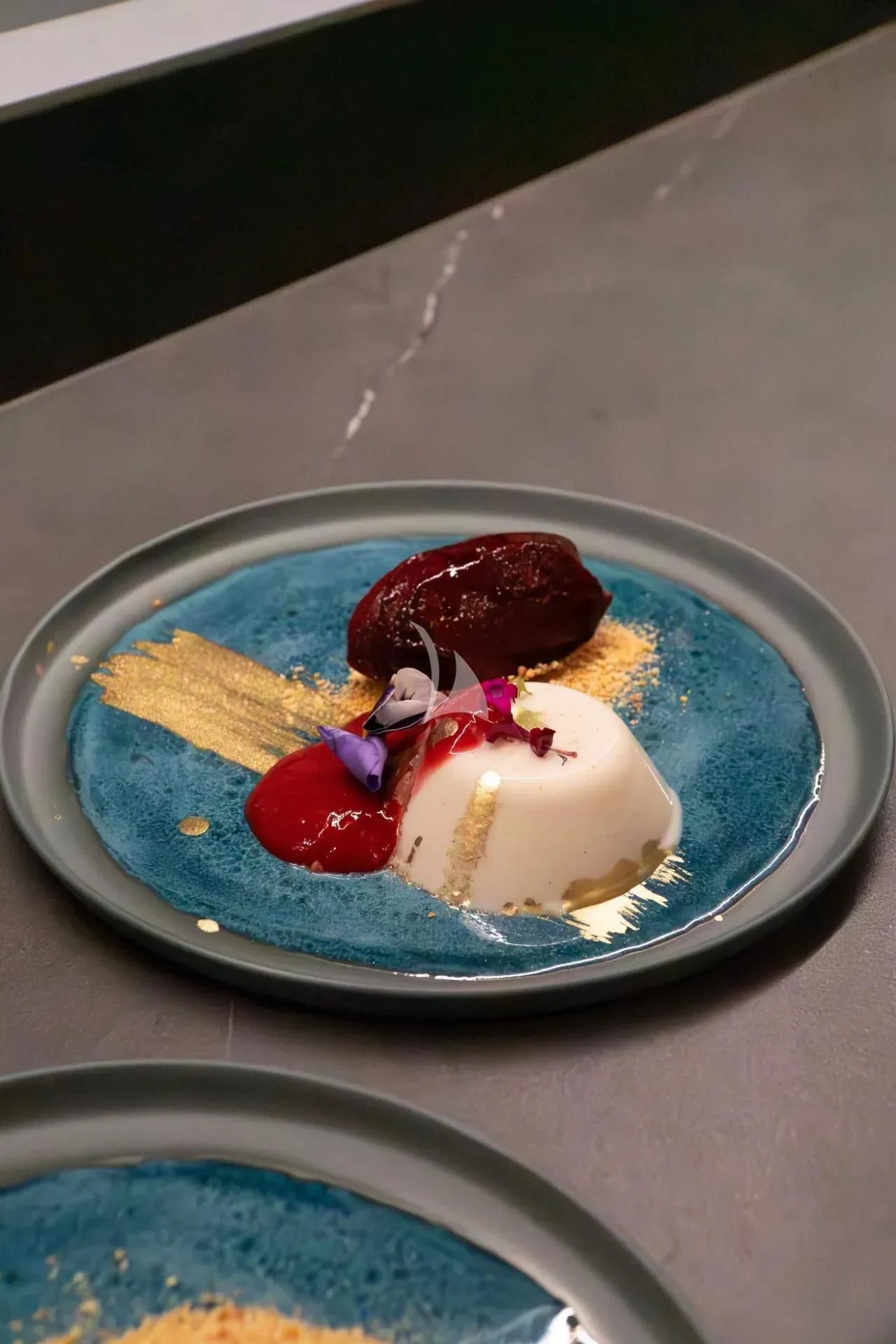 a cake on a plate aboard ETERNAL SPARK Yacht for Sale