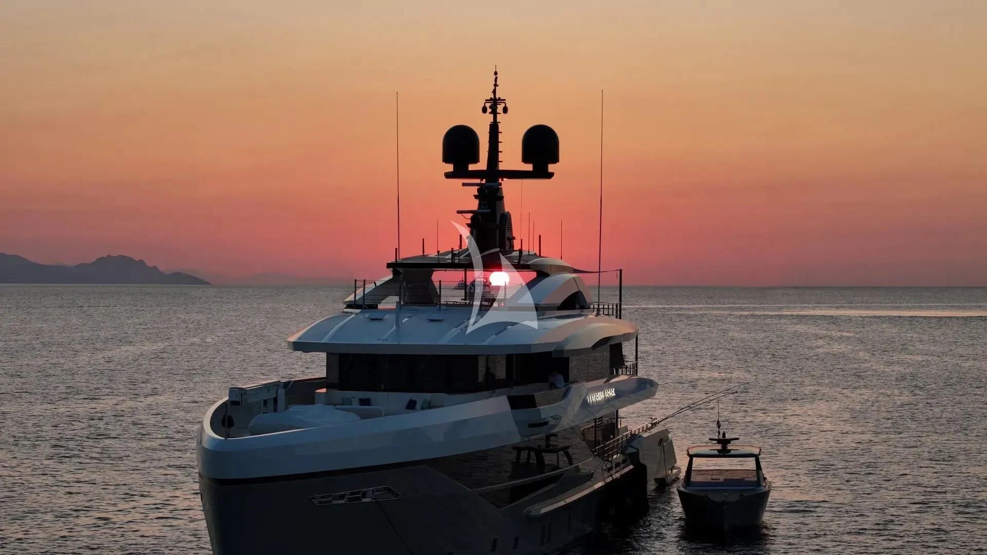 a boat with a crane on it aboard ETERNAL SPARK Yacht for Sale