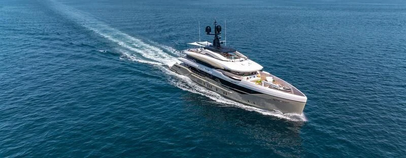 a boat on the water aboard ETERNAL SPARK Yacht for Sale