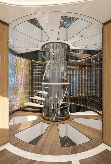 a fan in a room aboard ETERNAL SPARK Yacht for Sale