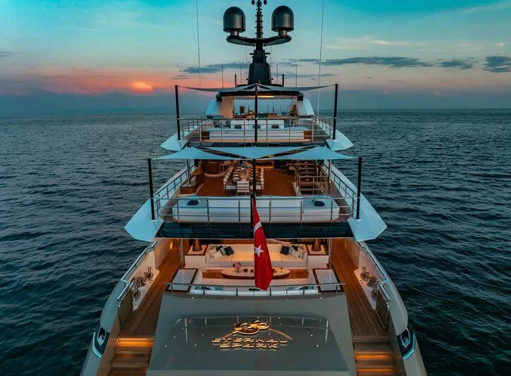 a boat in the water aboard ETERNAL SPARK Yacht for Sale