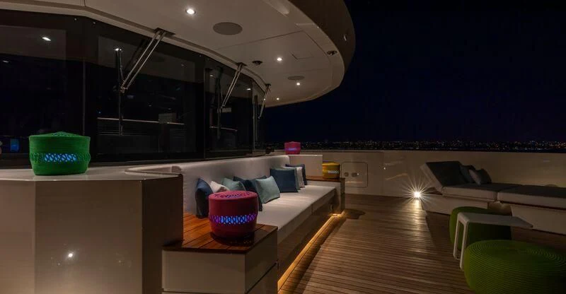 a room with a couch and a table aboard ETERNAL SPARK Yacht for Sale