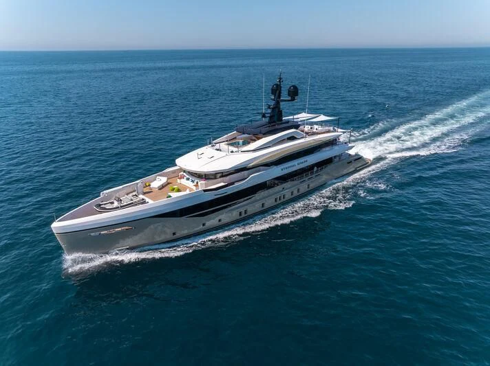 a boat on the water aboard ETERNAL SPARK Yacht for Sale